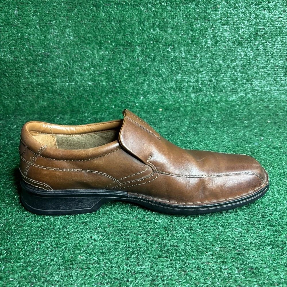 Clarks Ortholite‎ Brown Comfort Slip On Casual Loafers Shoes Size 11.5